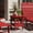 Red, variant on Merrick Lane 2-Tier Adirondack Side Table, All-Weather HDPE Indoor/Outdoor Accent Table, Red