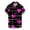 Hot Pink, variant on Odeerbi Graphic Beach Shirts for Men Casual Buttons Valentine's Day printing Blouse With Pocket Lapel Short Sleeve Shirt Black