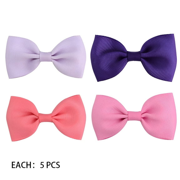DESIGNICE 20Pcs Hair Bows,2.75" Barrette Clips,Solid Color Fabric Bows for Toddler Girls