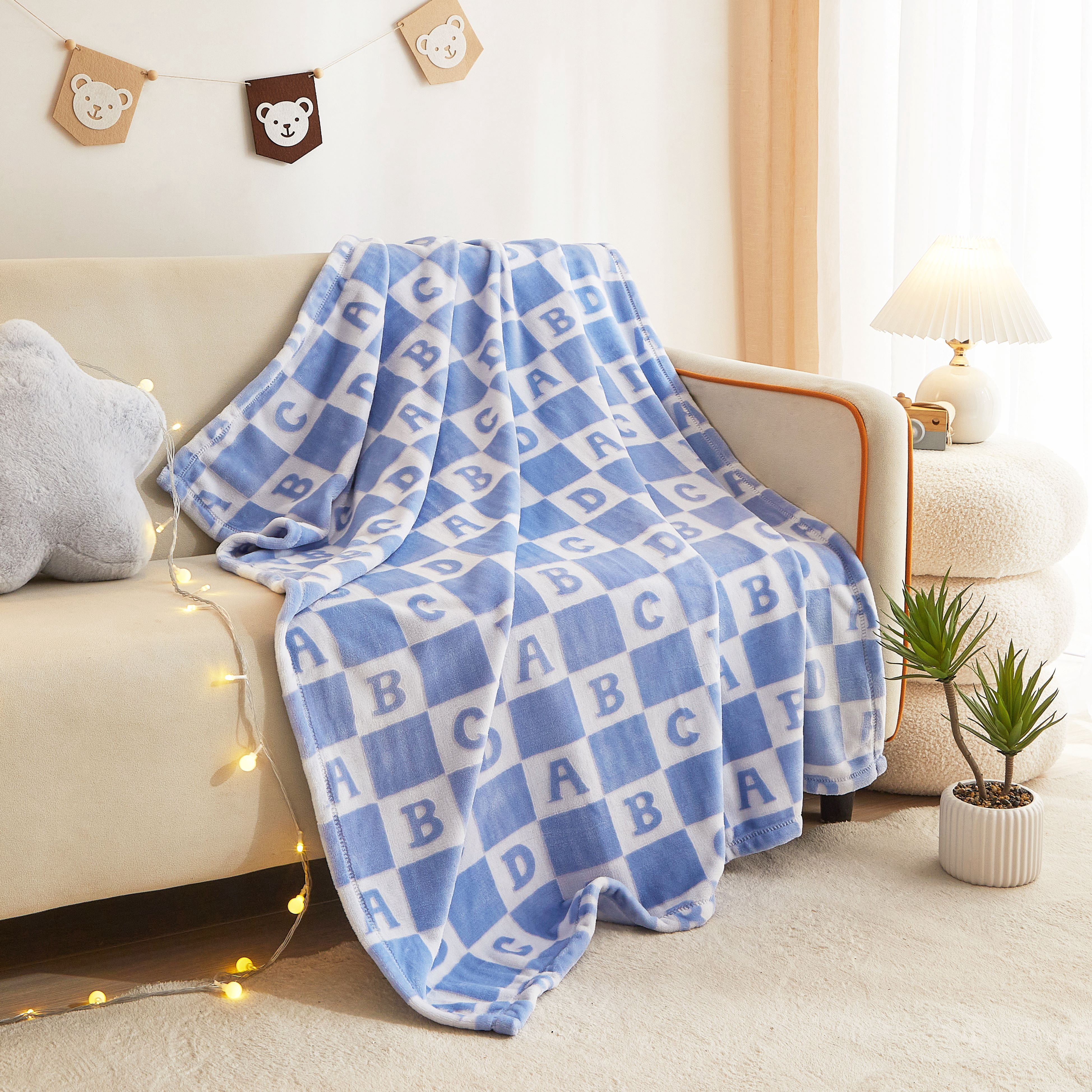 Little Nest ABC Blanket 40 in x 50 in Ultra Soft Baby Bedding