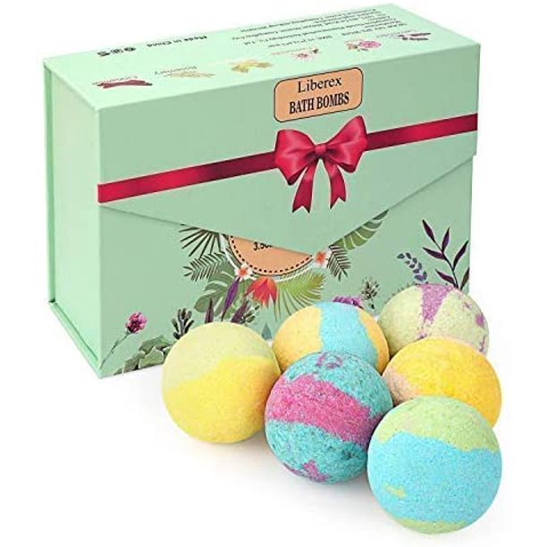 Bath Bombs Kit,6 Scents x 100g Organic Natural Essential Oils, Relax