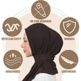 thumbnail image 2 of Instant Scarf For Women,Muslim Flexible Turban with Buttons Ready to Wear Easy,Chic Sport Jersey Hijab Head Scarf, 2 of 7