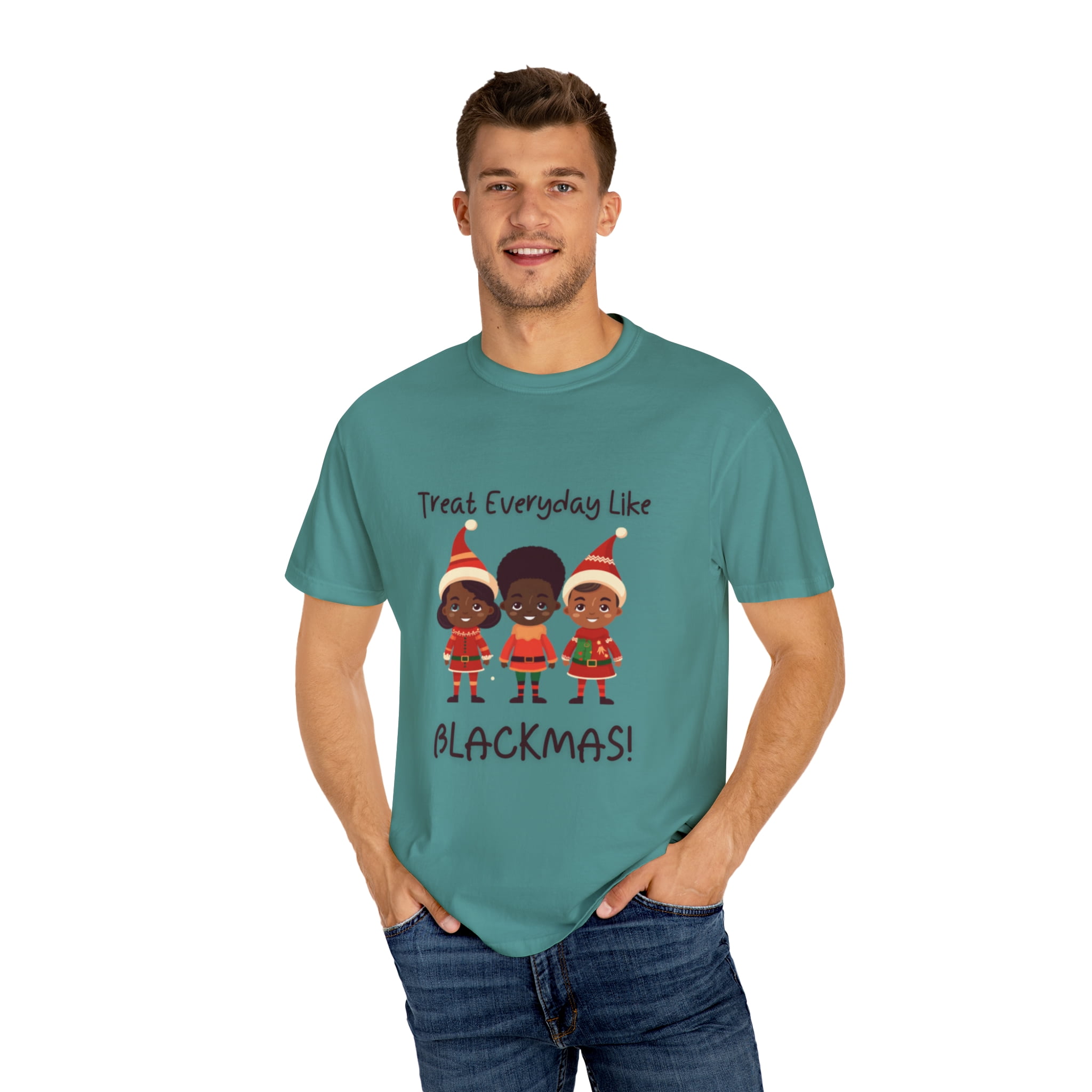 Black Elves Blackmas XMAS Unisex Garment-Dyed T-shirt