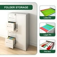 thumbnail image 3 of Metal File Cabinet with 4 Drawers and 1 Door,Lockable Metal Filing Cabinet for Home Office,A4 Legal/Letter Size,Assembly Required, 3 of 6