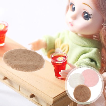 TABLZONE Dollhouse Carpets 3 Pieces Assorted Colors Smooth Miniature Rugs for Dollhouse Decoration