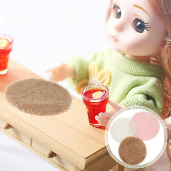TABLZONE Dollhouse Carpets 3 Pieces Assorted Colors Smooth Miniature Rugs for Dollhouse Decoration