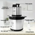 thumbnail image 6 of LAC LAICHY 3-Speeds 24 Cup Large Electric Meat Grinder,Electric Chopper,Food Processor with 4- Stainless Steel Blades,1500W High power Copper Motor For Meat,Baby Food,Black, 6 of 7