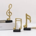 thumbnail image 2 of 1 Set Resin Crafts Exquisite Eye-catching Fine Workmanship Miniature Decorate Sturdy Golden Musical Note Handicraft for Desktop, 2 of 8