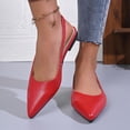 thumbnail image 6 of SuTry Women's Pointed Toe Slingback Flats Elastic Back Strap PU Upper Slip-On Style Comfortable Plus Size Friendly for Women Office Casual Flats, 6 of 9