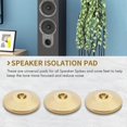 thumbnail image 3 of 8 Pcs Universal Copper Speaker Spikes Pads Speaker Shock Base Pad Isolation Stand Feet Cone Base Ma Banmo, 3 of 5