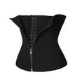 thumbnail image 2 of Women Seamless Waist Training Tummy Cincher Corset Shaper Trainer Bustier Slim Waistline Body Shaper, black S-3XL, 2 of 8