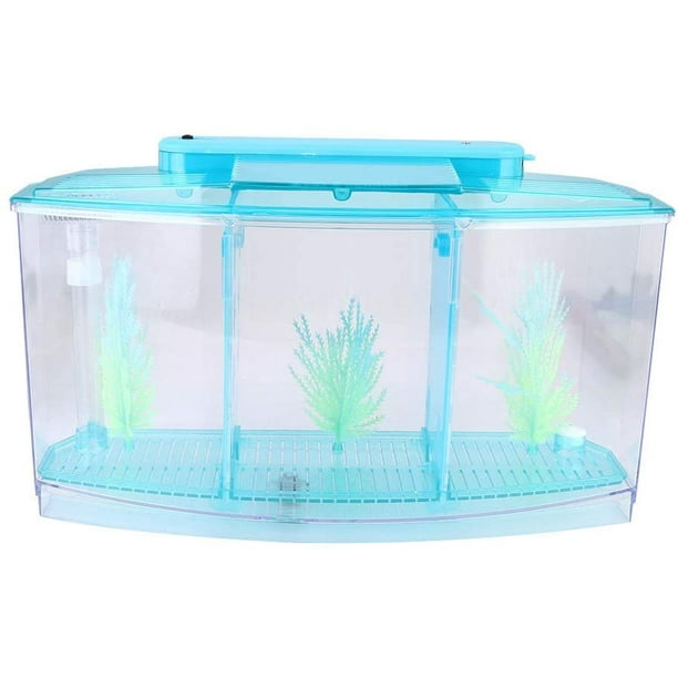 Three Areas Acrylic Small Aquarium, Mini Fish Tank, for Betta for