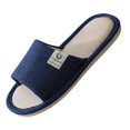 thumbnail image 2 of Women‘s Open Toe House Slippers Arch Support Lightweight Linen Slippers, 2 of 4
