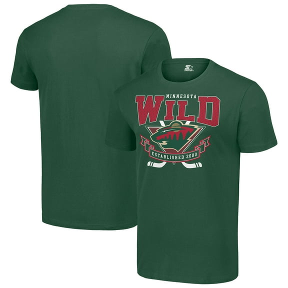 Men's Starter Green Minnesota Wild Team Logo Graphic T-Shirt