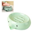 thumbnail image 2 of Tyeign Ceramic Soap Dish with Drain, Cute Duck-Shape Shower Rack, Non-Slip Countertop Holder for Bathroom & Kitchen, Quick-Dry Spout Keeps Soap Bar Fresh, Fun Housewarming Gift, 1*Soap Box, 2 of 9