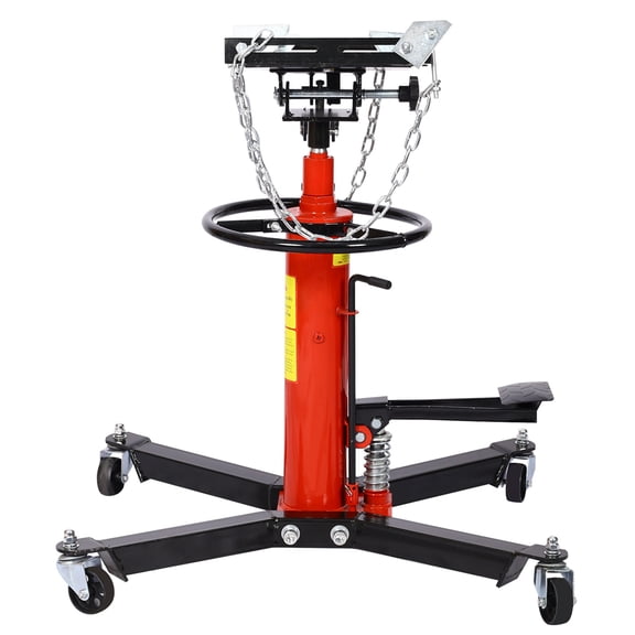 Transmission Jack, 32"-70" High Lift 1660lbs Hydraulic Telescoping Transmission Jack 2-Stage Transmission Stand 0.75 Ton Capacity with Foot Pedal, 360° Swivel Wheel
