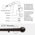 thumbnail image 4 of Meriville 24"-38" Swing Arm Curtain Rod, 3/4" Diameter, Oil-Rubbed Bronze, 2 pieces, 4 of 7