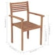 thumbnail image 4 of Sillas de patio VidaXL de madera maciza de teca con cojines de color topo, 2, 4 of 9