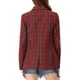 thumbnail image 3 of Chaqueta de mujer INSPIRE CHIC con solapa muestrera, doble botonadura, hombros acolchados, 3XL, roja y verde, 3 of 8