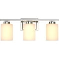 thumbnail image 2 of 3-Light Bathroom Vanity Light Fixture Over Mirror, E26 Sconces, Brushed Nickel, Frosted Glass(Bulbs not Included), 2 of 7