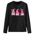 thumbnail image 3 of DPTALR Women's Breast Cancer Printed L Loose Round Neck Long Sleeve T-shirt Tops Blouse, 3 of 3