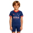 thumbnail image 2 of Unisex Kids Soccer for Boys Girls USA Fans Soccer Shirts Football Outfits Gift for Little Athlete 2-14 Years, 2 of 4