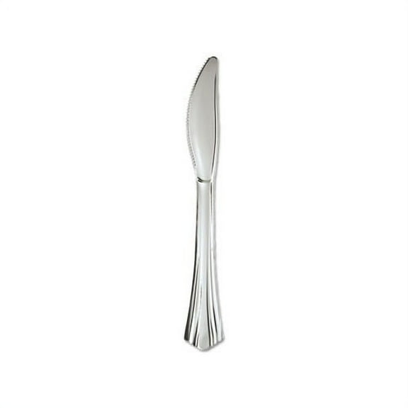 Heavyweight Plastic Knives Silver, 7 1/2", Reflections Design, 600/Carton