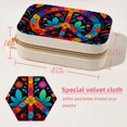 thumbnail image 4 of Peace Sign Velvet Portable Jewelry Display Stand and Organizer with Removable Compartment - Gift, 4 of 6