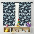 thumbnail image 5 of Blackout Kids Curtains,DarkBlue Cartoon Dinosaurs Leaves Pattern Childrens Insulated Curtains Set Of 2,Bedroom Essentials,Toddler Room Decor 42"x54", 5 of 5