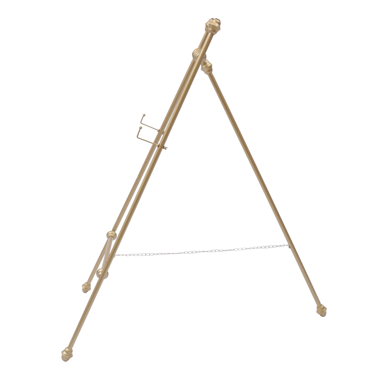 Gold Iron 2pcs 50*118cm Car Show Easel Stand Large Wedding Easel Stand with Adjustable Hooks Foot Pads