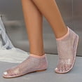 thumbnail image 5 of XDDST Wedge Sandals for Women 2025 Comfortable Mesh for Women Fishnet Sandals Low Heel Slip On Rhinestone Shoes, 5 of 7