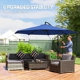 thumbnail image 4 of Outsuny 10FT Cantilever Patio Umbrella with Cover and Wind Ropes, Navy Blue, 4 of 10