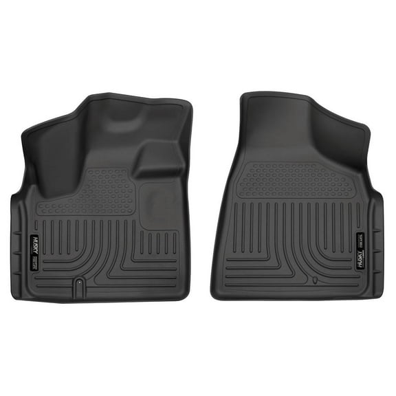 Husky Liners 18091 Weatherbeater Floor Mats Fit 2008-2020 Chrysler Town/Country/Dodge Grand Caravan w/ Stow-N-Go or Swivel-N-Go Seats Front Row Liners 2pc Black