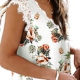 thumbnail image 2 of Mujeres Vest al algodón Cordero casual Tanktop suelto Citas de vacaciones Vacaciones de vacaciones Básico Trabajo Diario Vintage Top de verano Flor verde blanca S Inevent AP009841-11, 2 of 7