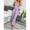violet, variant on Casual lace trim halter-top long pants for women as a set of home wear