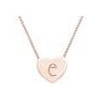 Initial "E" Heart Pendant Necklace In 14K Rose Gold Over Sterling Silver