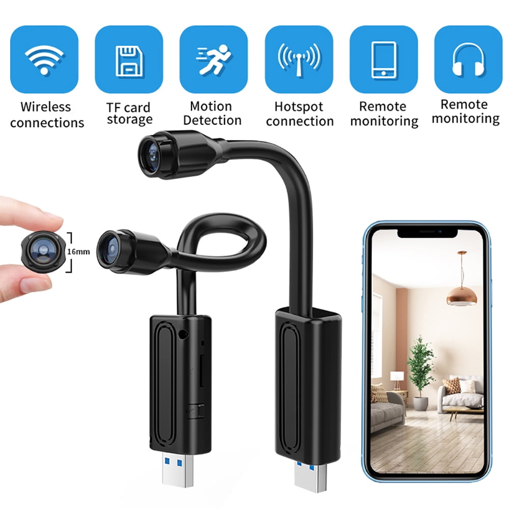 W11 Wireless Surveillance Camera HD USB In-line Portable Monitor 1080P Home Wifi