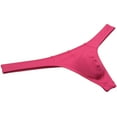 thumbnail image 2 of Botmois Men's Solid Spandex Briefs Cheeky Bikini Thongs Comfortable Tangas Quick-dry Micro Bottom Bathing Suit Underwear Pink M, 2 of 3