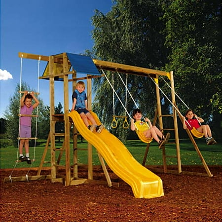Eaz-E-Climber Wood Swing Set