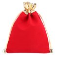 thumbnail image 2 of Bolsa para guardar joyas con cordón, funda cartuchera, organizador de bolsillo (rojo, 12x16cm), 25 uds., 2 of 8