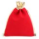 thumbnail image 2 of Bolsa para guardar joyas con cordón, funda cartuchera, organizador de bolsillo (rojo, 12x16cm), 25 uds., 2 of 14