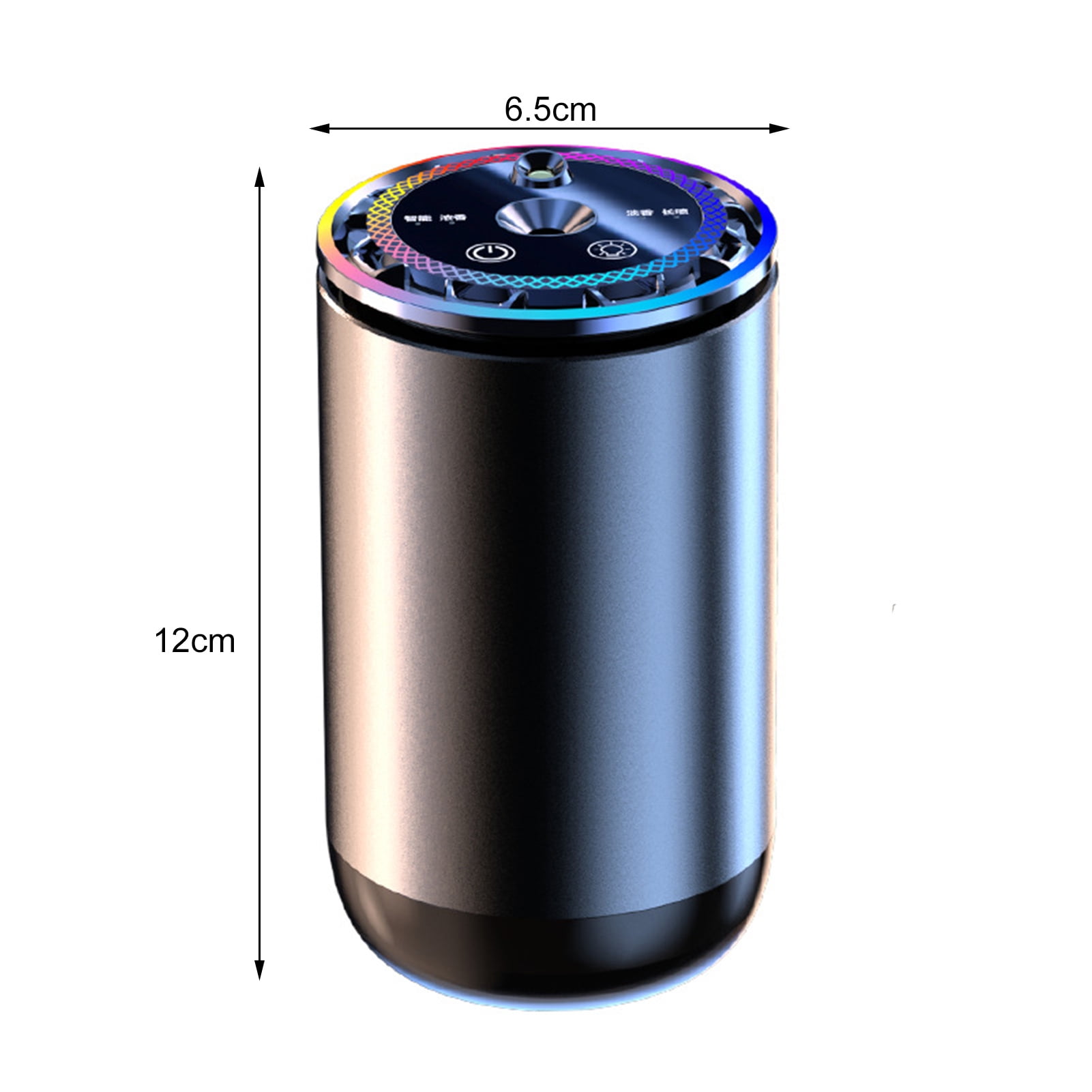 Pebbuoy Smart Car Air Freshener with Atmosphere Light Rechargeable Auto On/Off Easy to Install Intelligent Car Interior Aroma Device