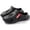 With red label - Black, variant on Men'S Summer Outdoor Closed-Toe Clogs with Breathable Perforations, Non-Slip Coconut Half-Slippers Sandals