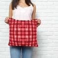 thumbnail image 2 of Red Plaid Pillow Covers 26x26 Inch Decorative Throw Pillow Cover, Modern Art Checkered Farmhouse Sofa Pillowcases Accent Cushion Case Home Decor Bedroom Living Room, 2 of 6