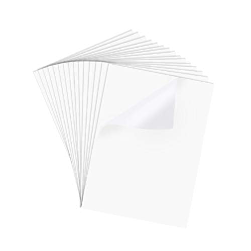 16 sheets printable vinyl sticker paper clear for inkjet nbsp laser printer 8 5 x 11 inches waterproof adhesive decal paper glossy transparent label sheets fast drying and strong adhesion walmart com