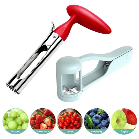 WLGJL Grape Slicer And Apple Core Remover, Grape, Tomato, Cherry And Strawberry Slicer Tool To Make 4-Slice Vegetable And Fruit Salad, Stainless Steel Quarter Grape Slicer Kitchen Small Tools
