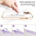 thumbnail image 6 of Compatible with Love Heart iPhone 11 Pro Case 5.8” Thin for Women Girls,Soft TPU Plating Bumper Wristband Holder Bling Phone Case Slim Anti-Scratch Shockproof Cute Case Cover(Milky White), 6 of 14
