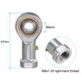 thumbnail image 2 of 2 Packs PHS8 8mm Bore Rod End Bearing M8x1.25 Female Right Hand Thread, Self-Lubricating Rod End with Jam Nuts, 2 of 4