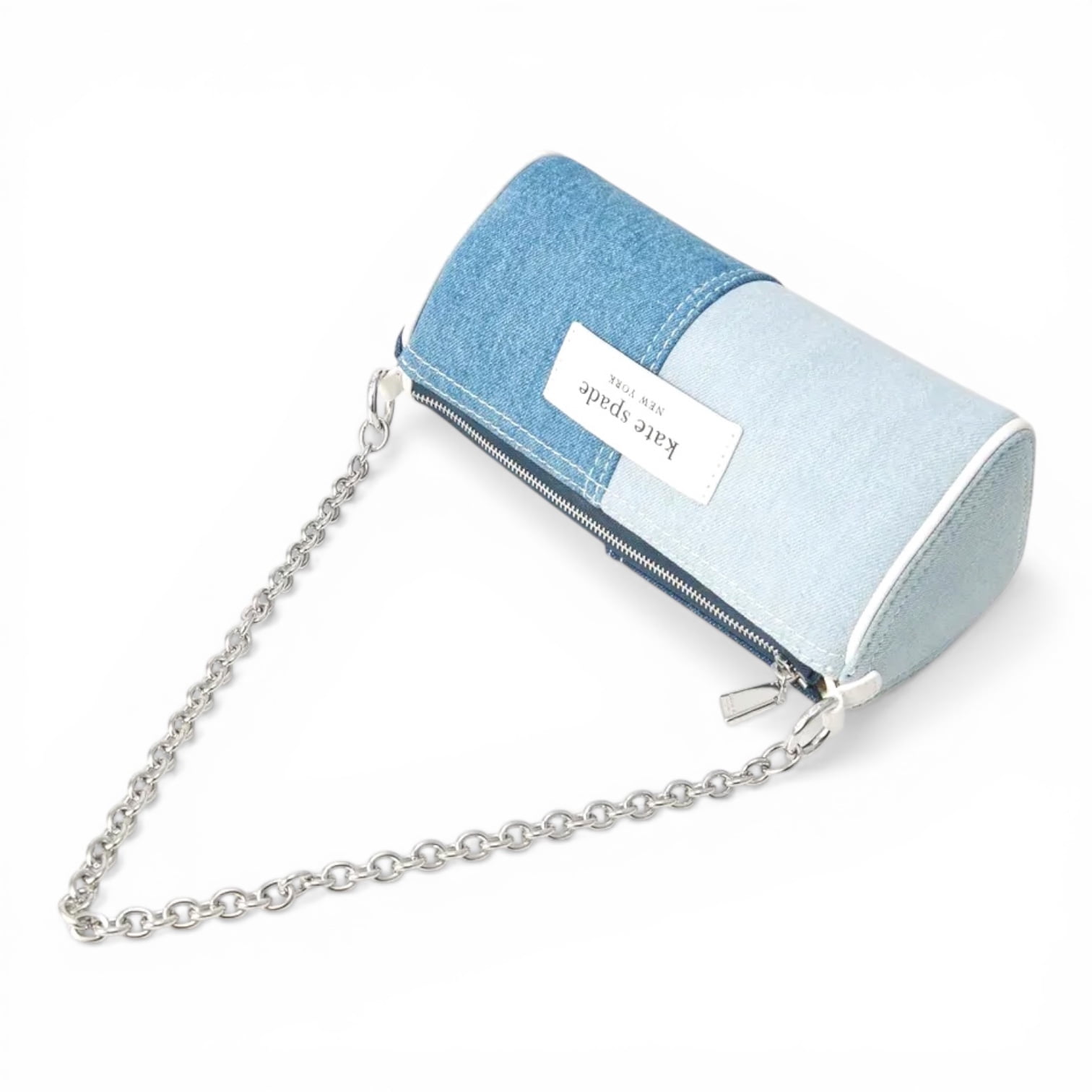 Kate Spade New York Women's Small Colorblocked Denim Pochette (Blue Multi)