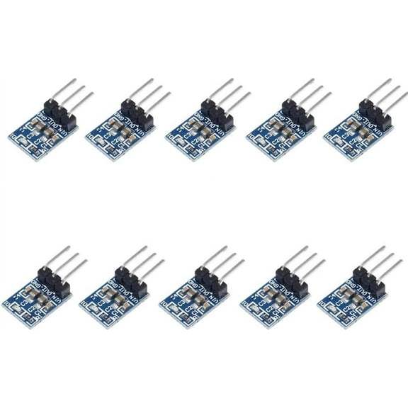 Treedix 10pcs 3 pins AMS1117-3.3Power Module DC 4.5V-7V to 3.3V 800mA Voltage Regulator Down Power Supply